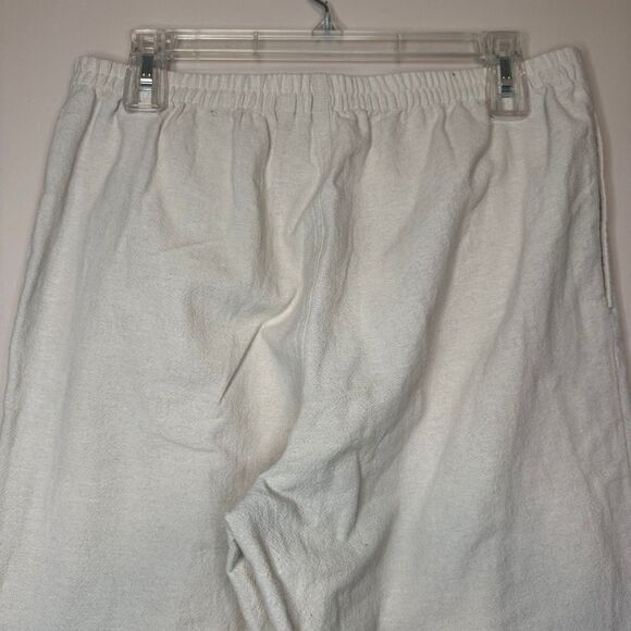 SOFT SURROUNDINGS womens size medium M 100% cotton gauzy button leg casual pants - Picture 4 of 8